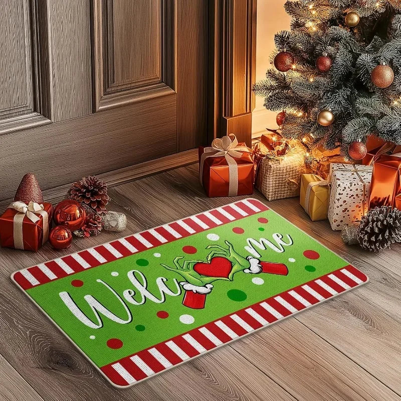 Red Santa Claus  Door Mat