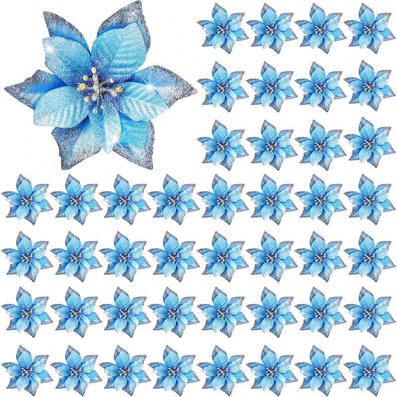 Glitter Flowers Floral Tree Ornament