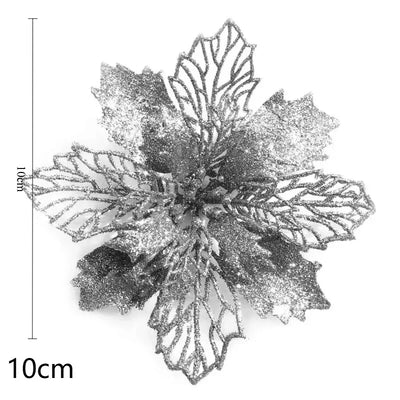 Glitter Christmas Flowers Xmas Tree