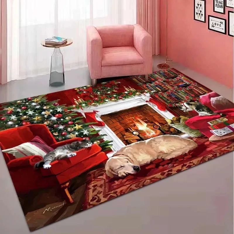 Santa Claus Christmas Big Rug