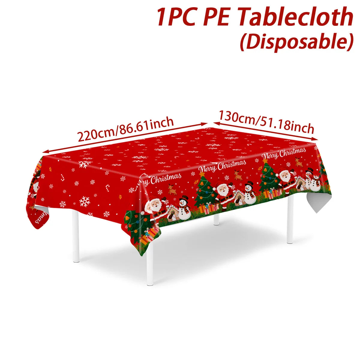 Snowflake Plastic Tablecloth