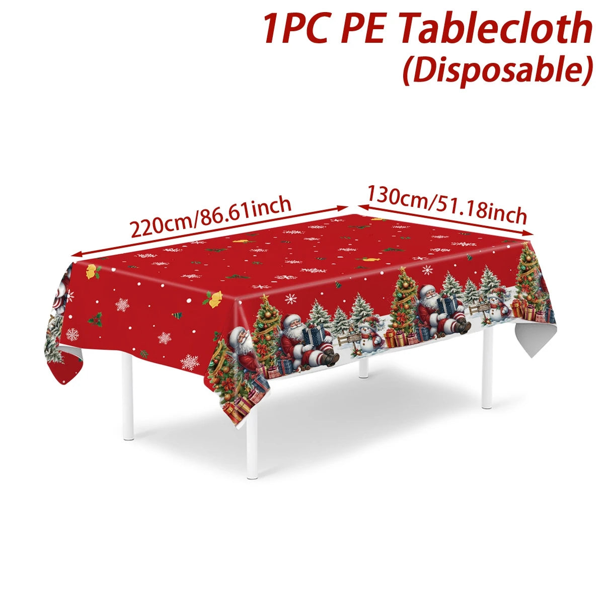 Snowflake Plastic Tablecloth