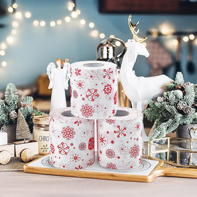 Christmas Santa Claus Bath  Roll Paper