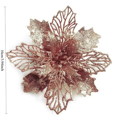 Glitter Christmas Flowers Xmas Tree