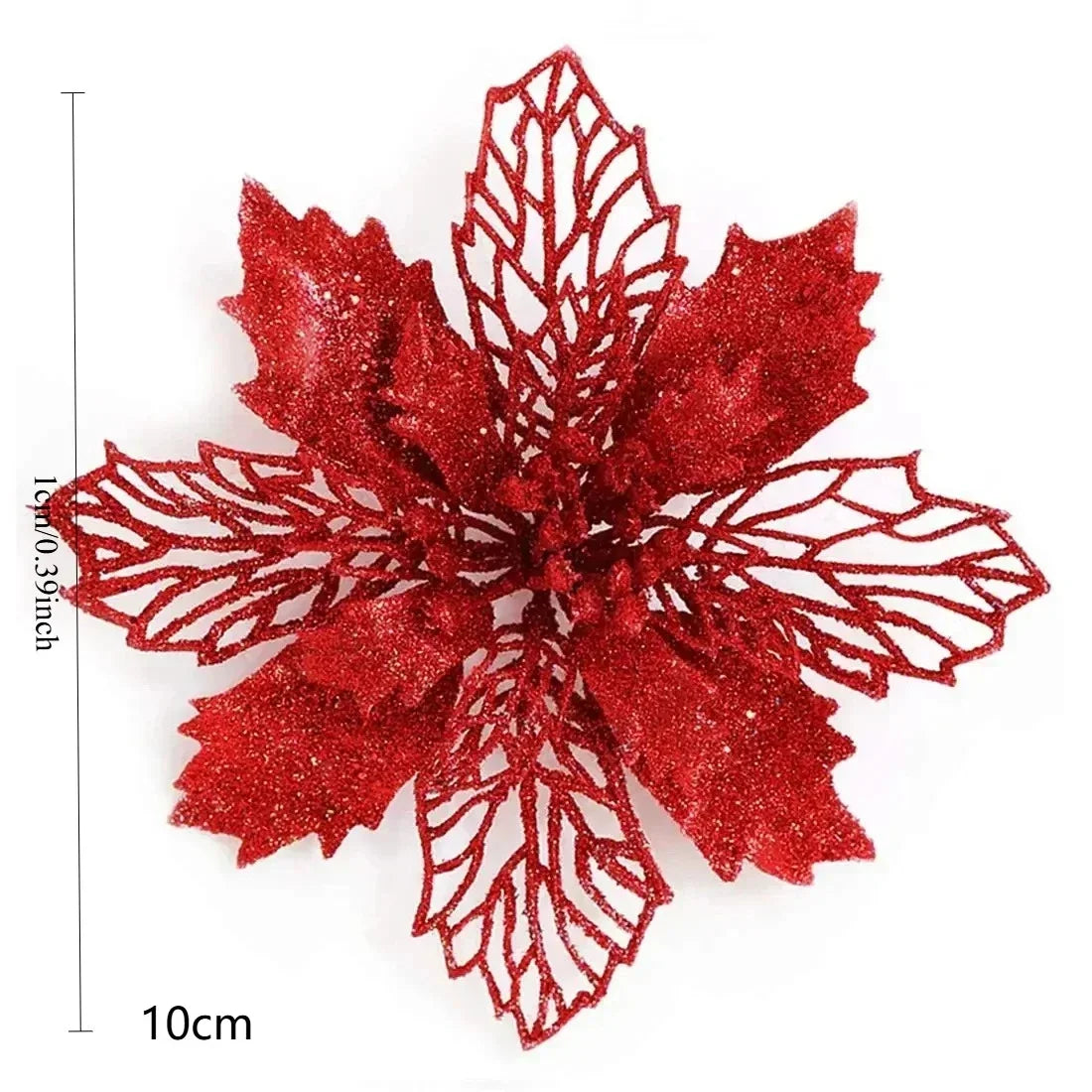 Glitter Christmas Flowers Xmas Tree