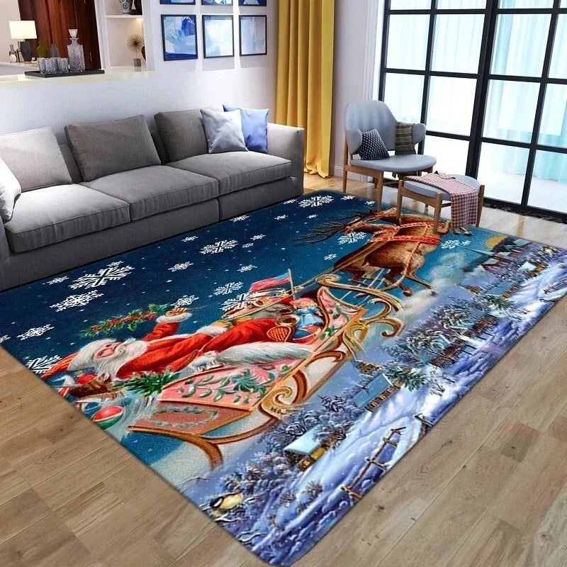 Santa Claus Christmas Big Rug