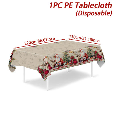 Snowflake Plastic Tablecloth