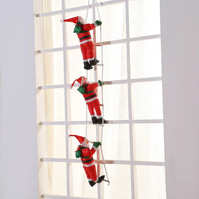 Climbing Rope Santa Claus  Ornament