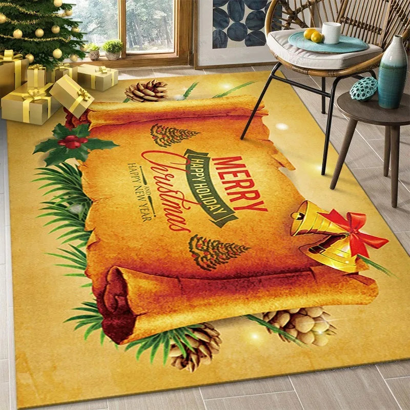 Premium Flannel Christmas Print Rug