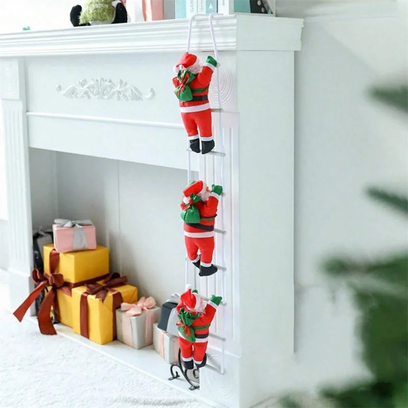 Climbing Rope Santa Claus  Ornament