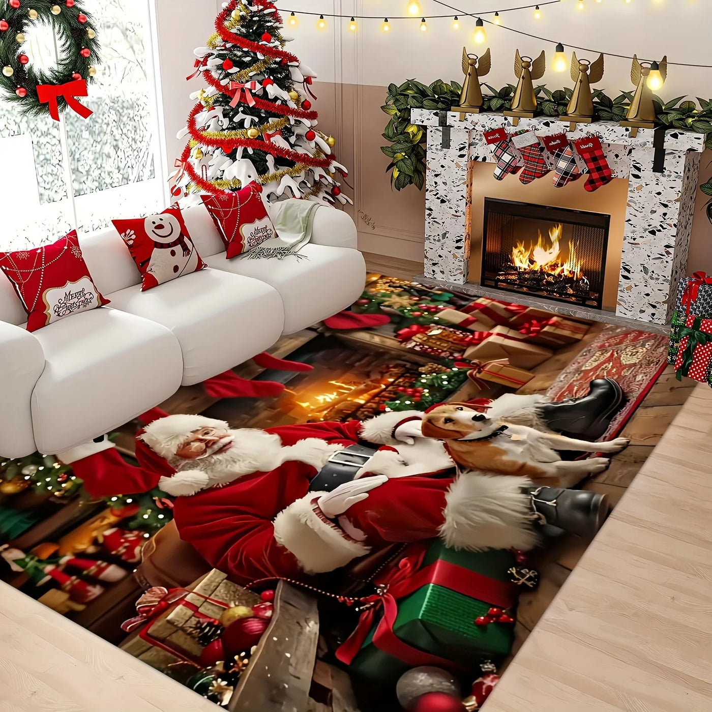 Santa Claus Christmas Rug