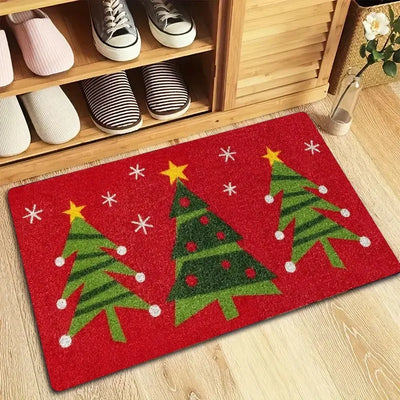 Red Santa Claus  Door Mat