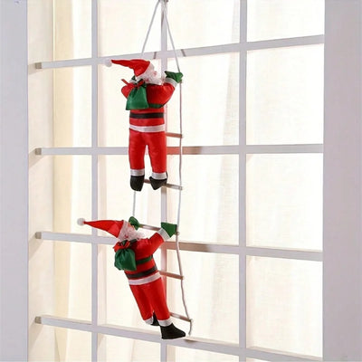 Climbing Rope Santa Claus  Ornament