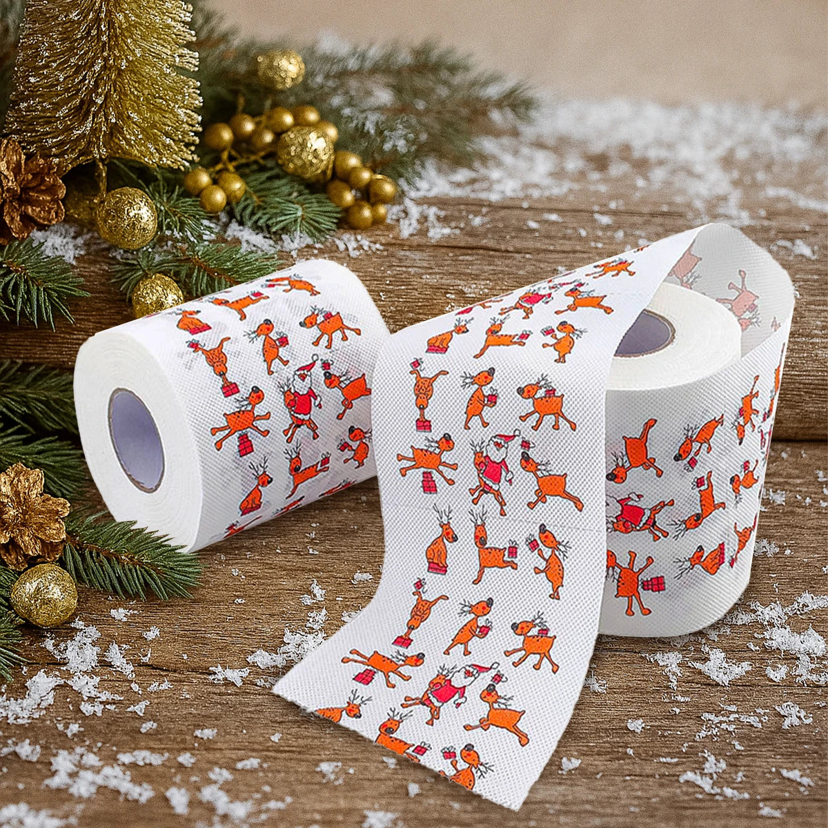 Christmas Santa Claus Bath  Roll Paper