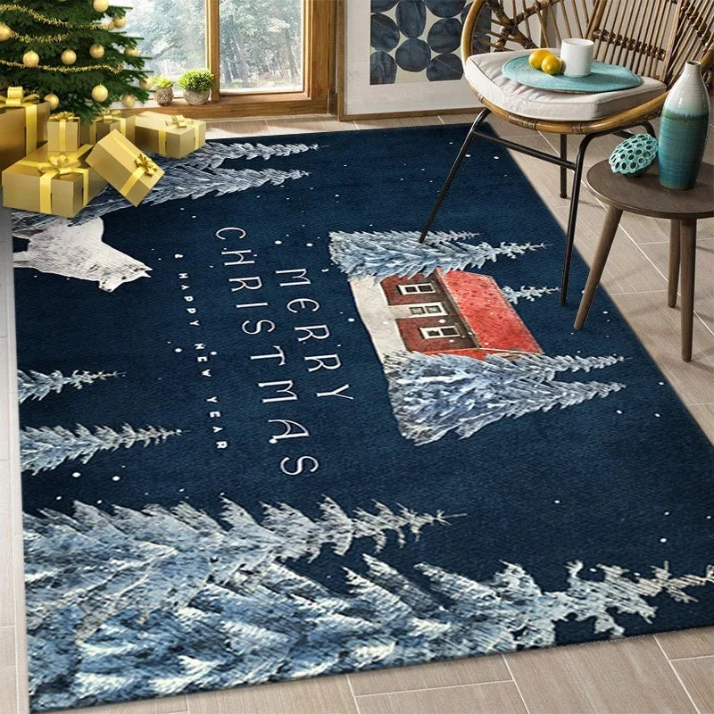 Premium Flannel Christmas Print Rug