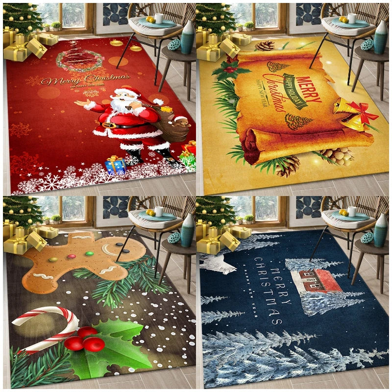 Premium Flannel Christmas Print Rug