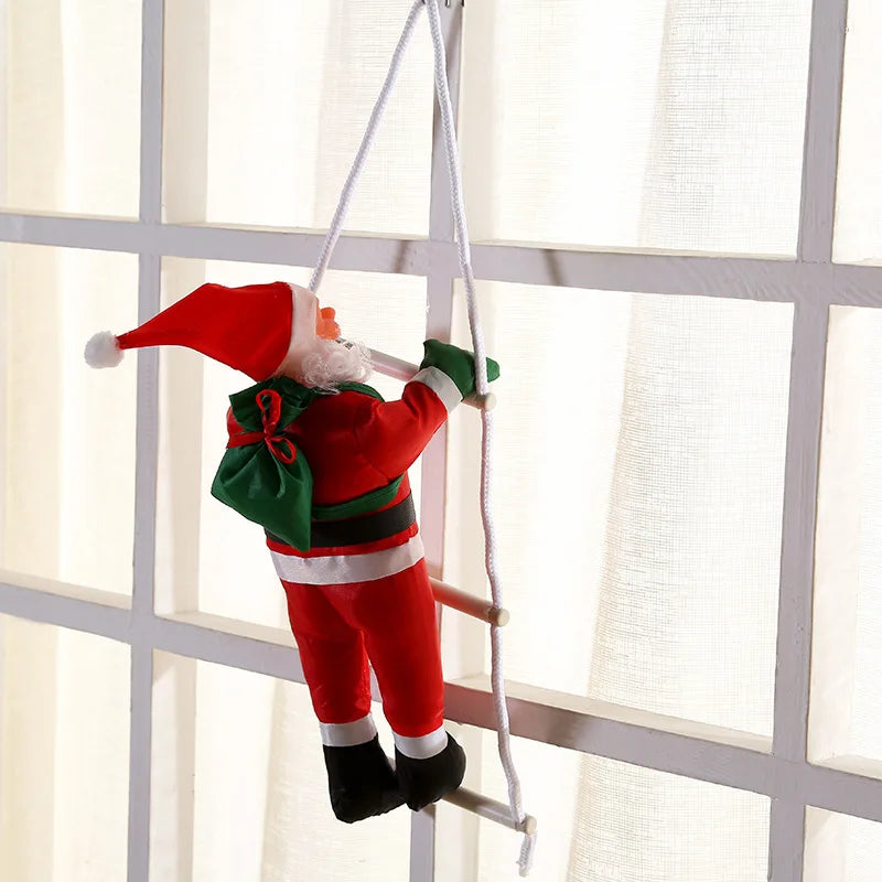 Climbing Rope Santa Claus  Ornament