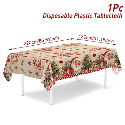 Snowflake Plastic Tablecloth