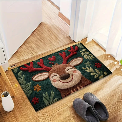 Red Santa Claus  Door Mat