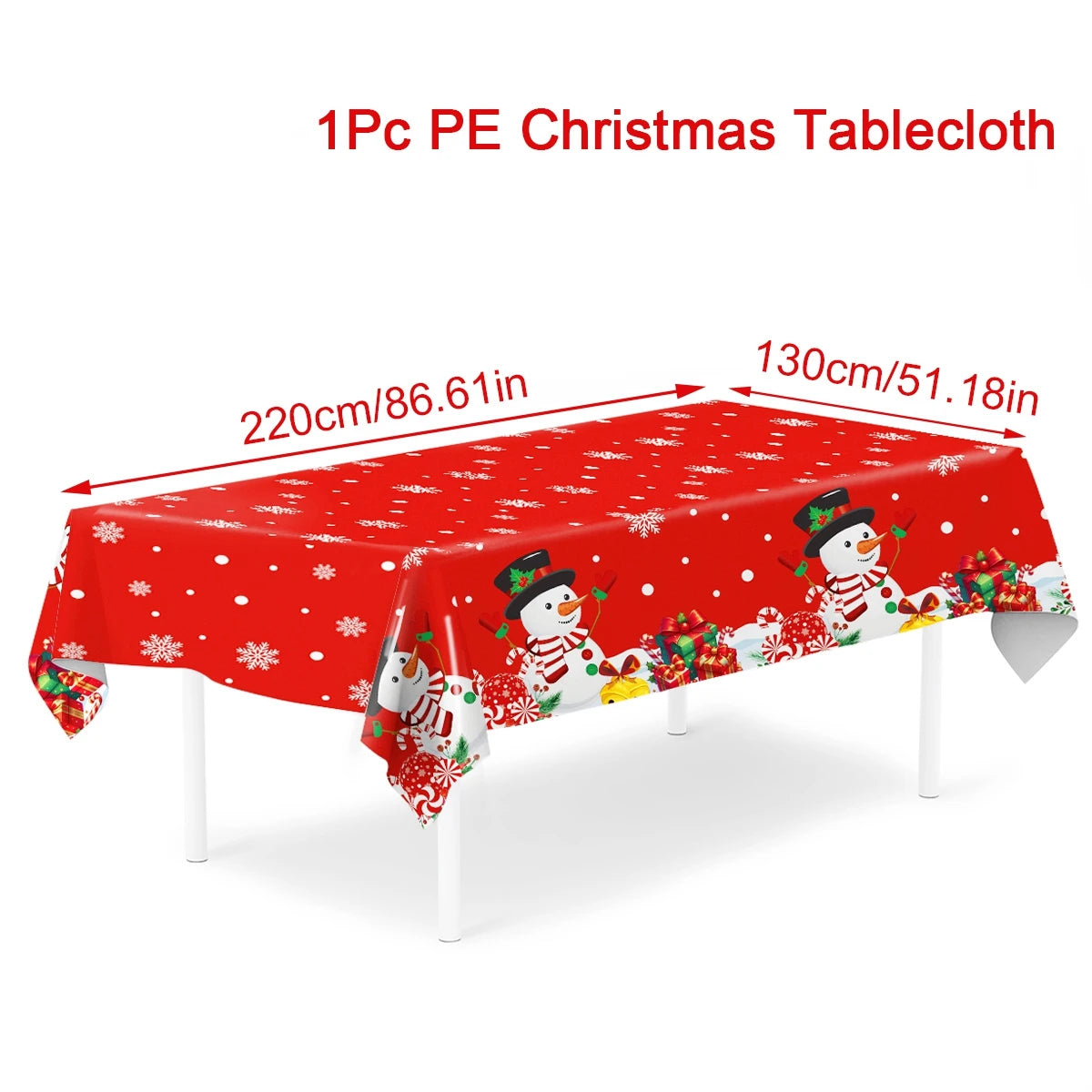 Snowflake Plastic Tablecloth