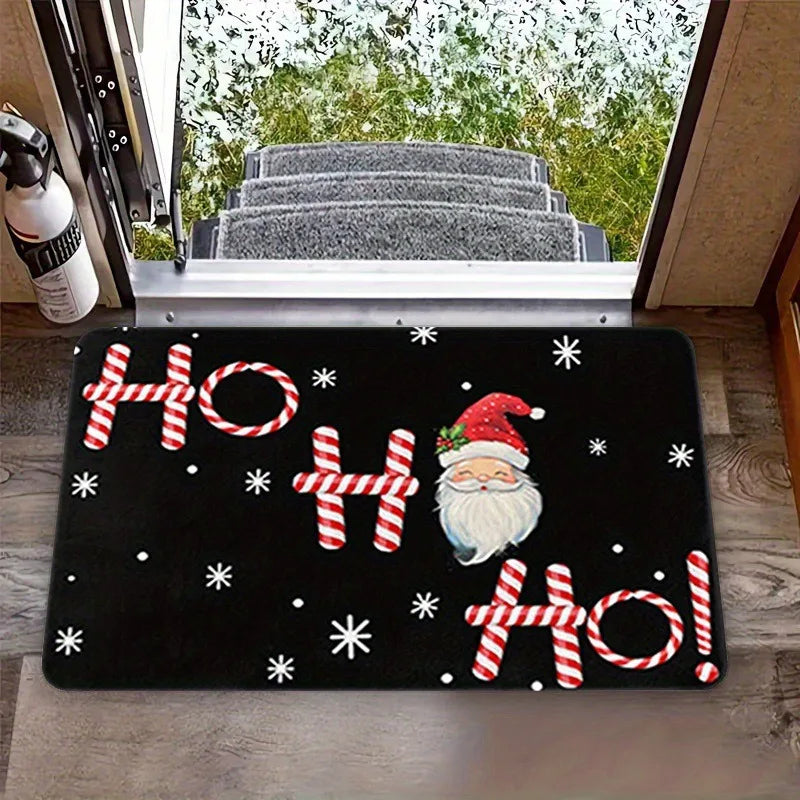 Red Santa Claus  Door Mat