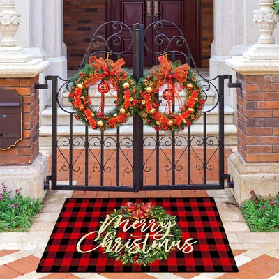 Red Santa Claus  Door Mat
