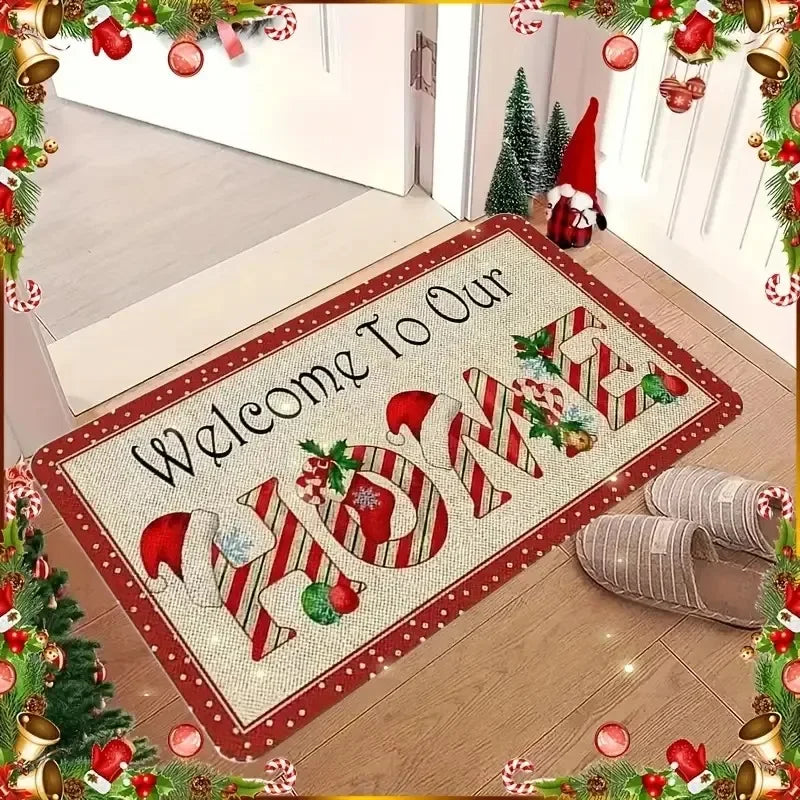 Red Santa Claus  Door Mat