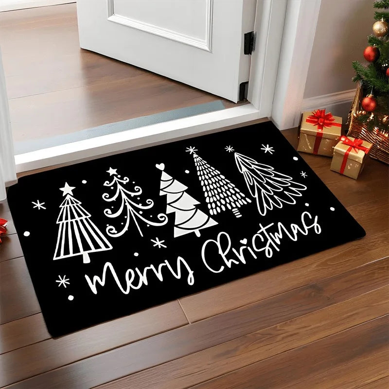 Red Santa Claus  Door Mat