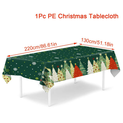 Snowflake Plastic Tablecloth