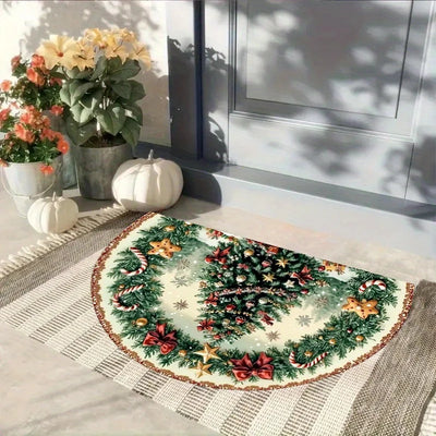 Festive Decorative Half Round Doormat