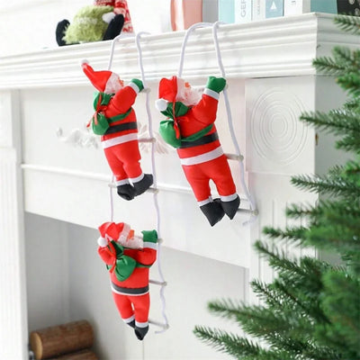 Climbing Rope Santa Claus  Ornament
