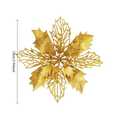 Glitter Christmas Flowers Xmas Tree