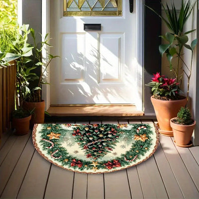 Festive Decorative Half Round Doormat