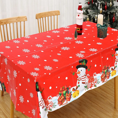 Snowflake Plastic Tablecloth