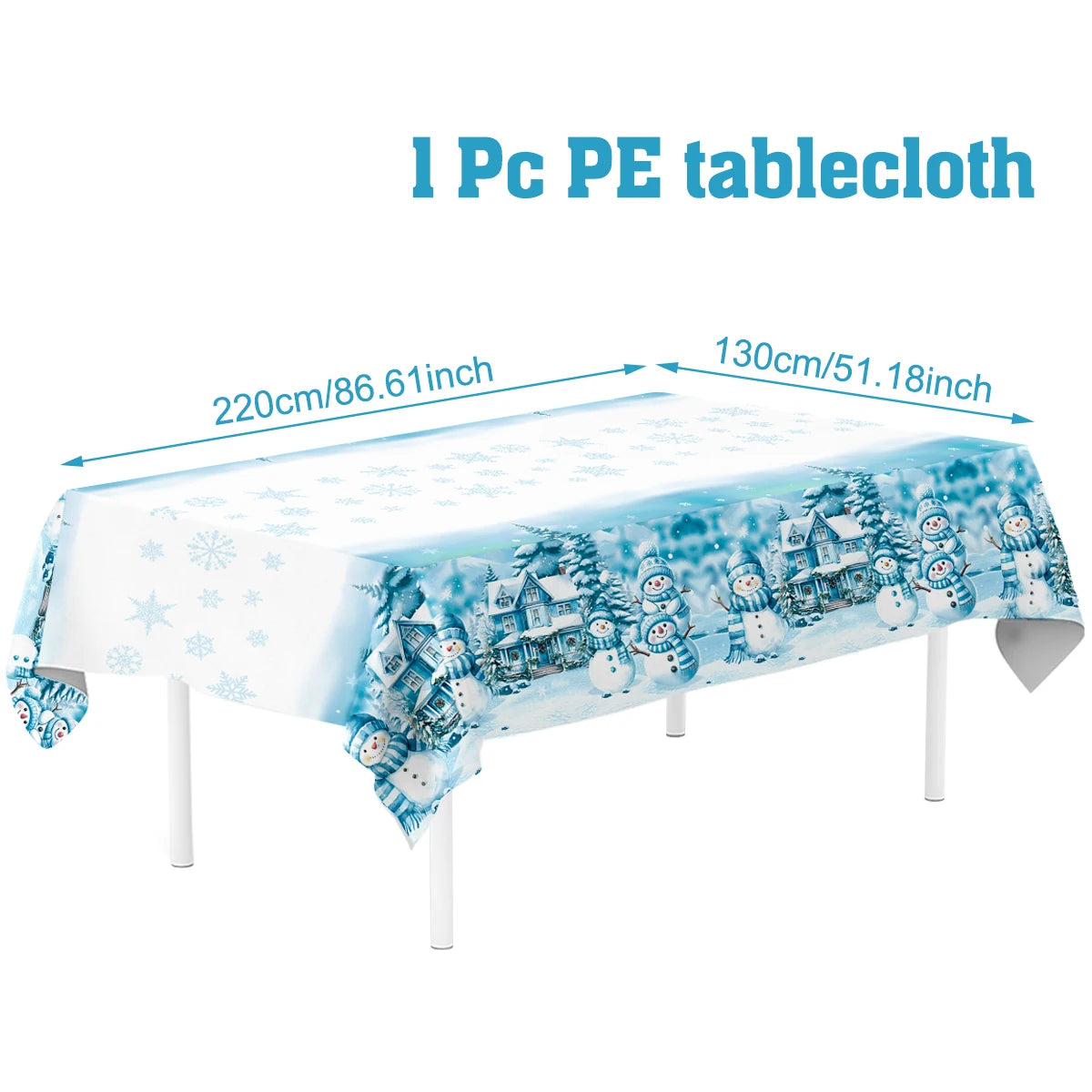 Snowflake Plastic Tablecloth