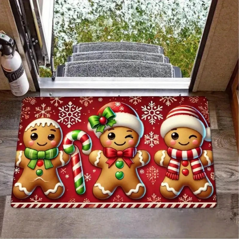 Christmas Crystal Velvet Floor Mat