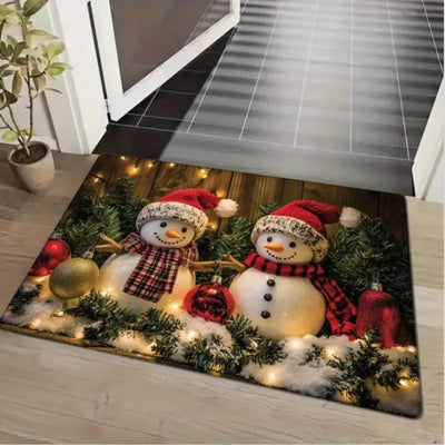Christmas Crystal Velvet Floor Mat