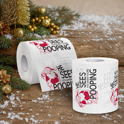 Christmas Santa Claus Bath  Roll Paper