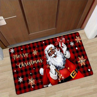 Red Santa Claus  Door Mat