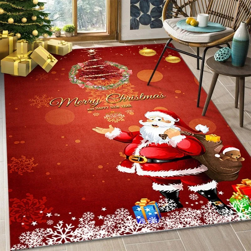 Premium Flannel Christmas Print Rug