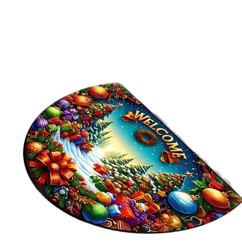 Red Santa Claus  Door Mat