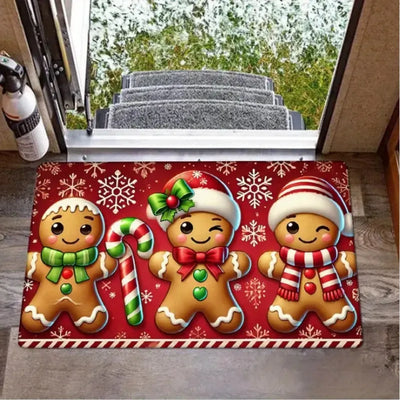 Christmas Crystal Velvet Floor Mat