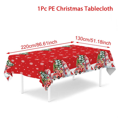 Snowflake Plastic Tablecloth