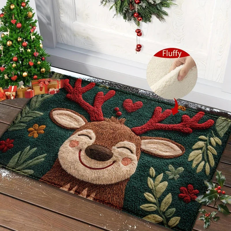 Christmas Crystal Velvet Floor Mat