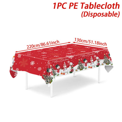 Snowflake Plastic Tablecloth