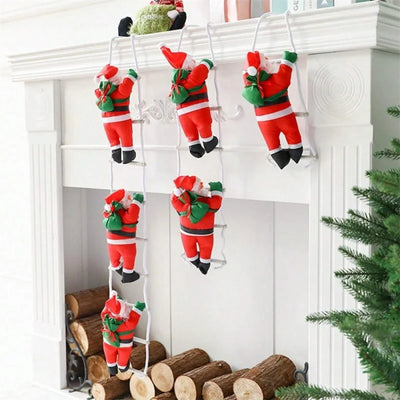 Climbing Rope Santa Claus  Ornament
