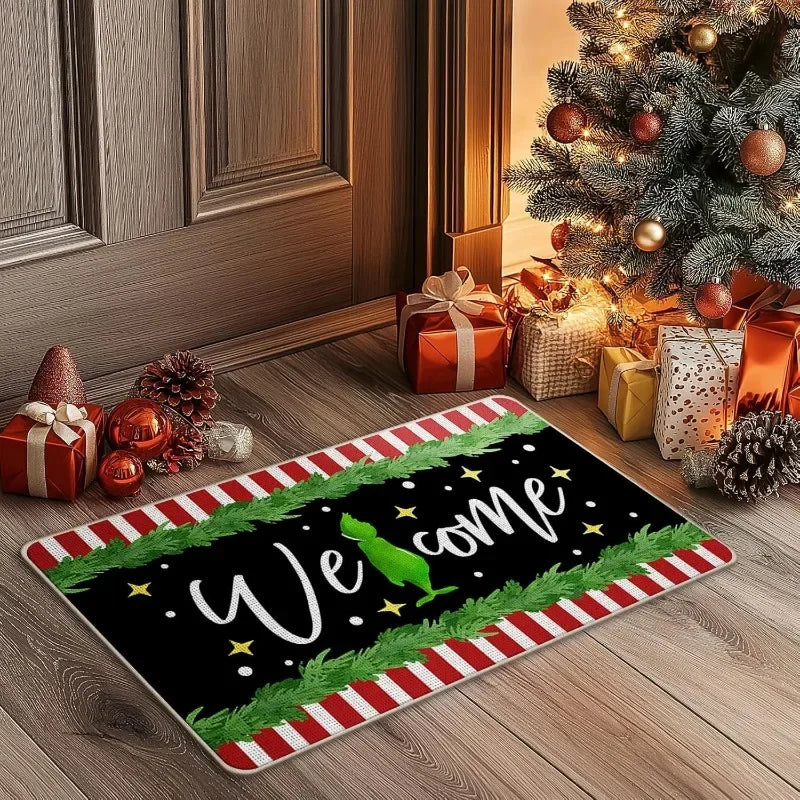 Red Santa Claus  Door Mat
