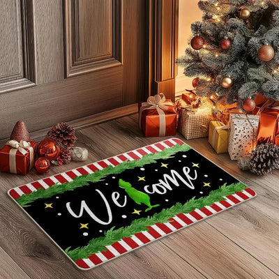 Red Santa Claus  Door Mat