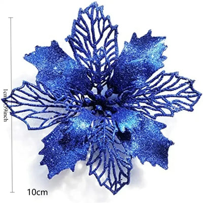 Glitter Christmas Flowers Xmas Tree